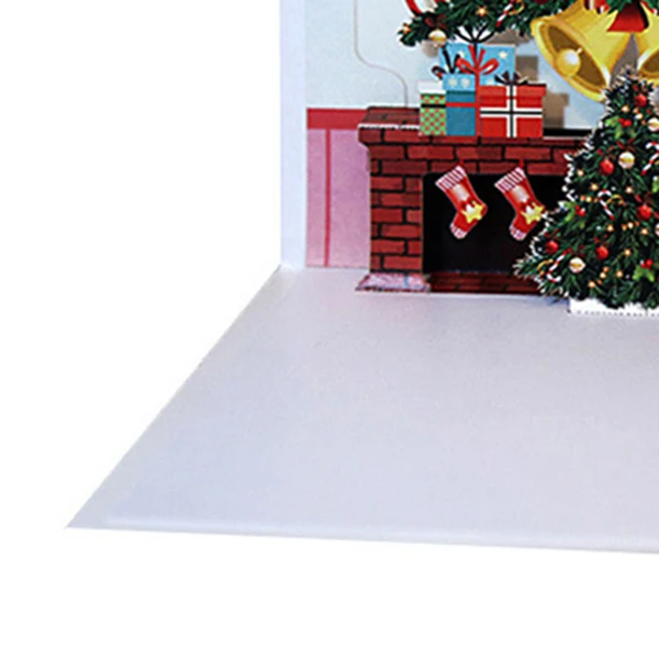 Christmas Cards 3D Pop Up Merry Christmas fireplace Handmade Custom Greeting Cards Christmas Gifts Souvenirs Postcards