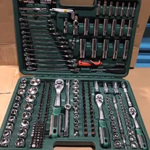  Auto repair kit 216 pieces socket wrench auto protection tool 72 teeth quick wrench combination kit 