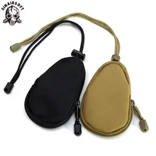 SINAIRSOFT Mini Outdoor EDC Carrying Bag Portable Key Change Purse Wallet Travel Key Pouch With Inner Stainless Key Ring LY0055
