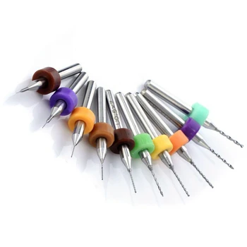 

10pcs Mini Drill Bit Carbide Shank Circuit Board Power Tool Workshop 0.6mm-1.5mm