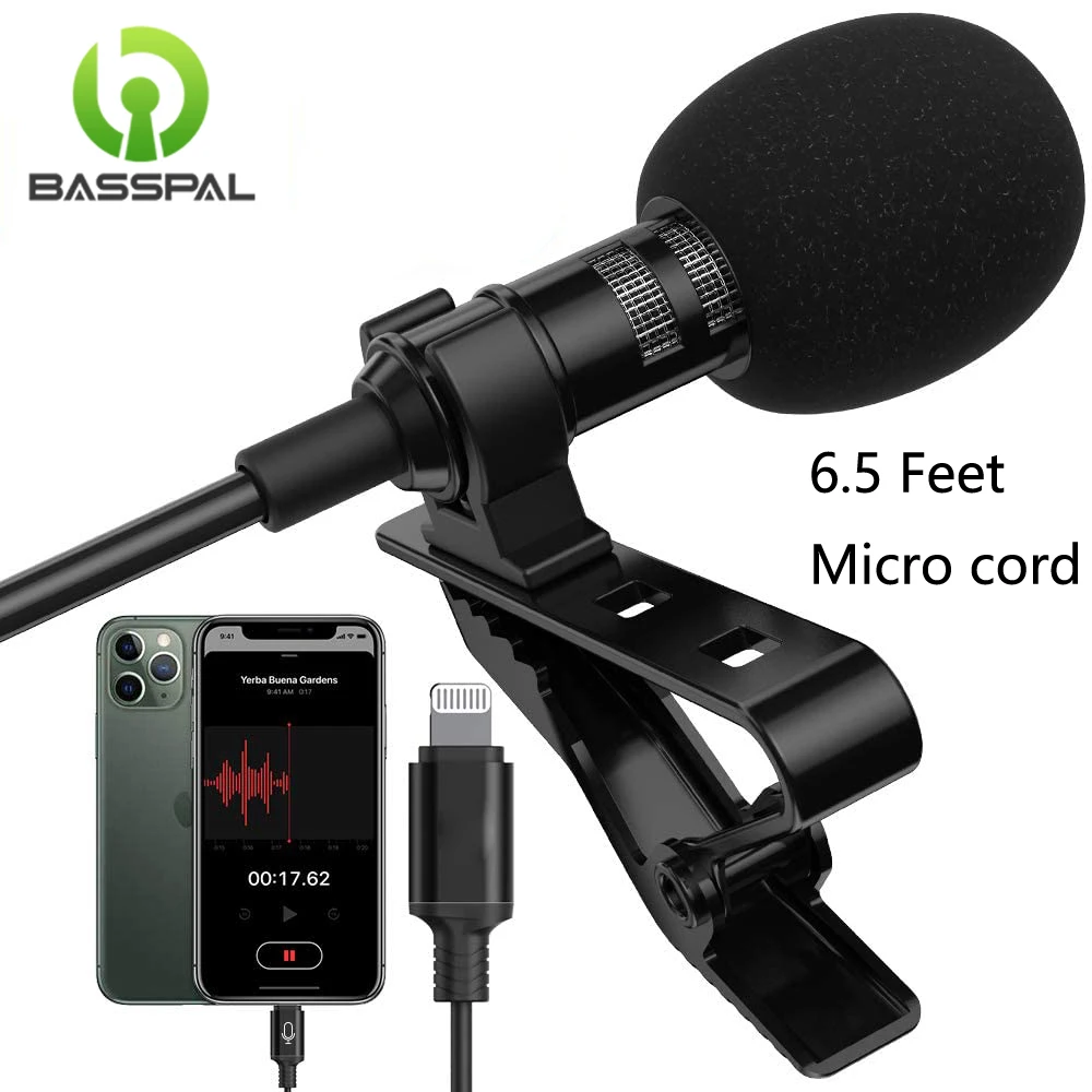 Профессиональный конденсаторный микрофон BassPal для iPhone со всенаправленным