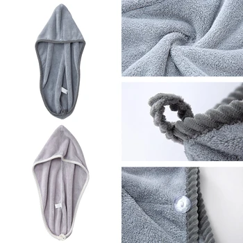 

Women Shampoo Quick Magic Dryer Microfiber Hair Quick Dry Towel Wrap Towel Shower Cap Scrub Cleaning Tool Bathroom Products