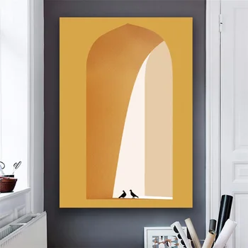 

European Style Abstract Architecture Canvas Painting Roman Column Arch Prints and Posters Wall Art Picture for Living Room Decor
