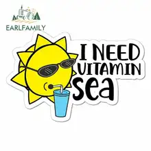 EARLFAMILY 13cm x 13cm for I Need Vitamin Sea Cartoon Funny Car Stickers Fine Decal Waterproof Anime Vinyl JDM Truck Graphics