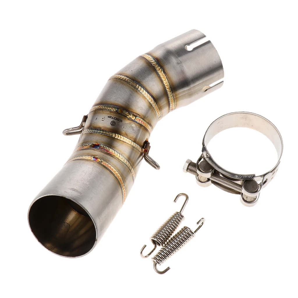 Exhaust Link Pipes Adapter Stainless Steel Middle Pipe Slip-on Pipe for Kawasaki Z900RS