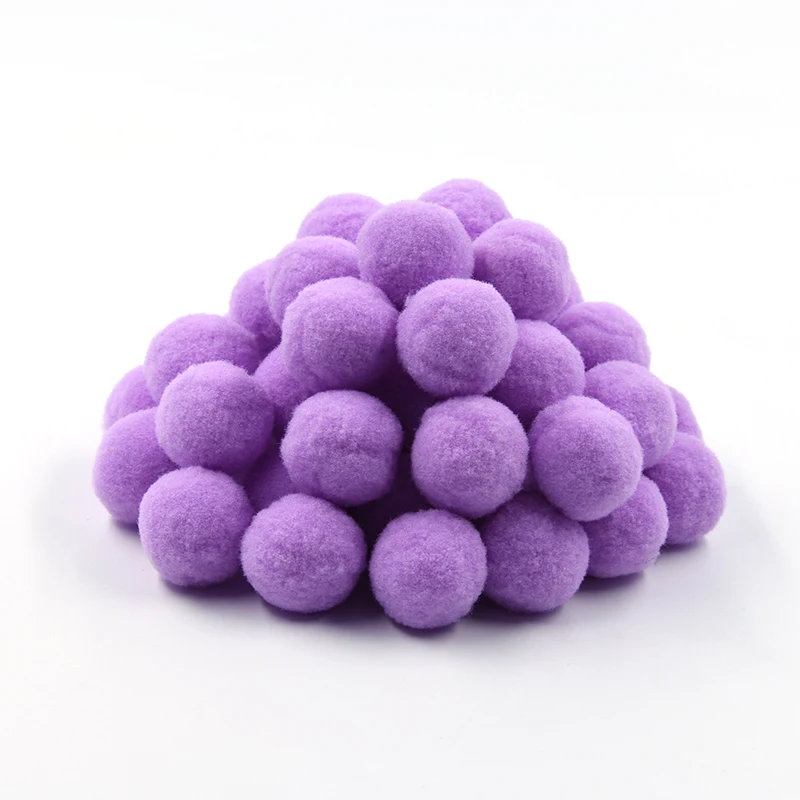 26 light purple Помпон 25 мм 180 шт/партия Пушистый Плюшевый ткань ремесло DIY мягкие мини помпоны пушистый домашний декор материалы для шиться ремесло смешанных цветов - Цвет: 26 light purple