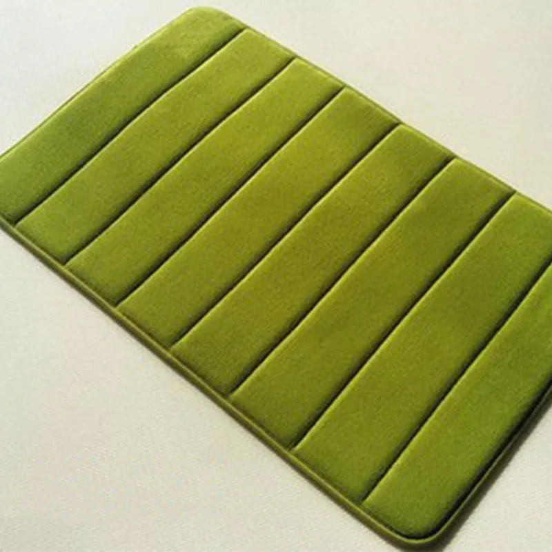 3 pieces / set of bathroom cushions flannel non-slip kitchen bathroom mat carpet bathroom bathroom carpet washable carpet - Цвет: Fruit green 40 60CM