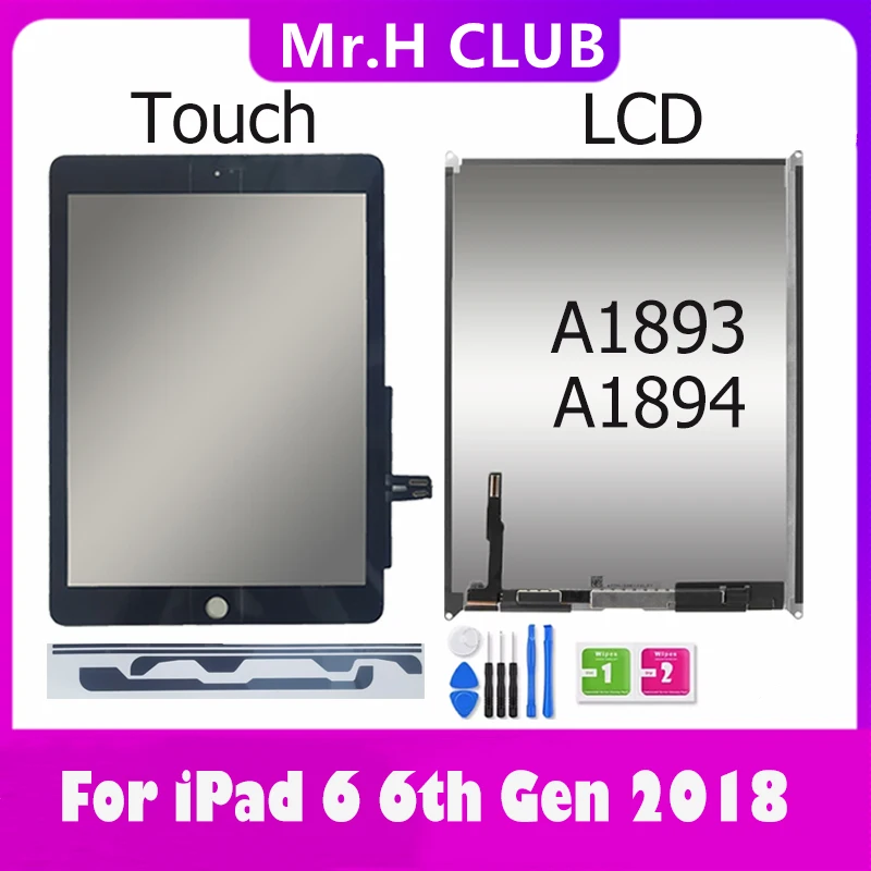 Lcd For Ipad 6 6th Gen 2018 A1893 A1954 Touch Screen Digitizer Panel