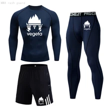 

Men's Sports Basic layer Tights Compression sportswear Gym Workout Fitness Top MMA leggings Sweat Tracksuit Men 4XL jogging suit