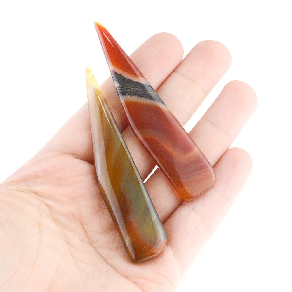 Leather Craft Tool Paper Creaser Tool 8cm Agate To Rub Leather Edge for Leathercrafts DIY