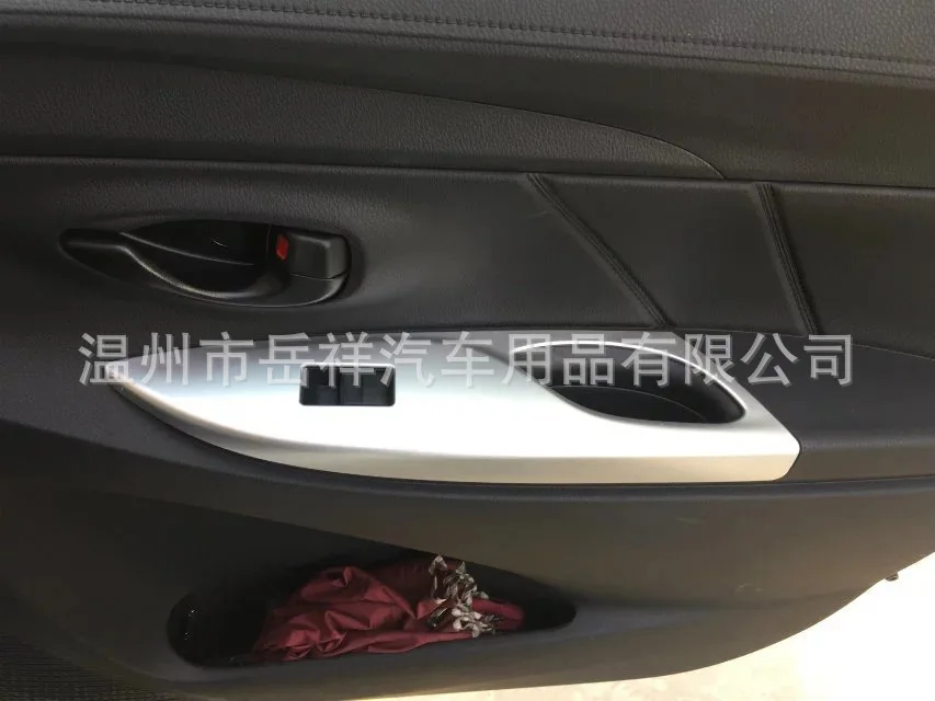 Toyota Vios \ N ручка двери автомобиля 17-Vios только модифицированное украшение для дверной ручки яркая рамка пластик гальванический
