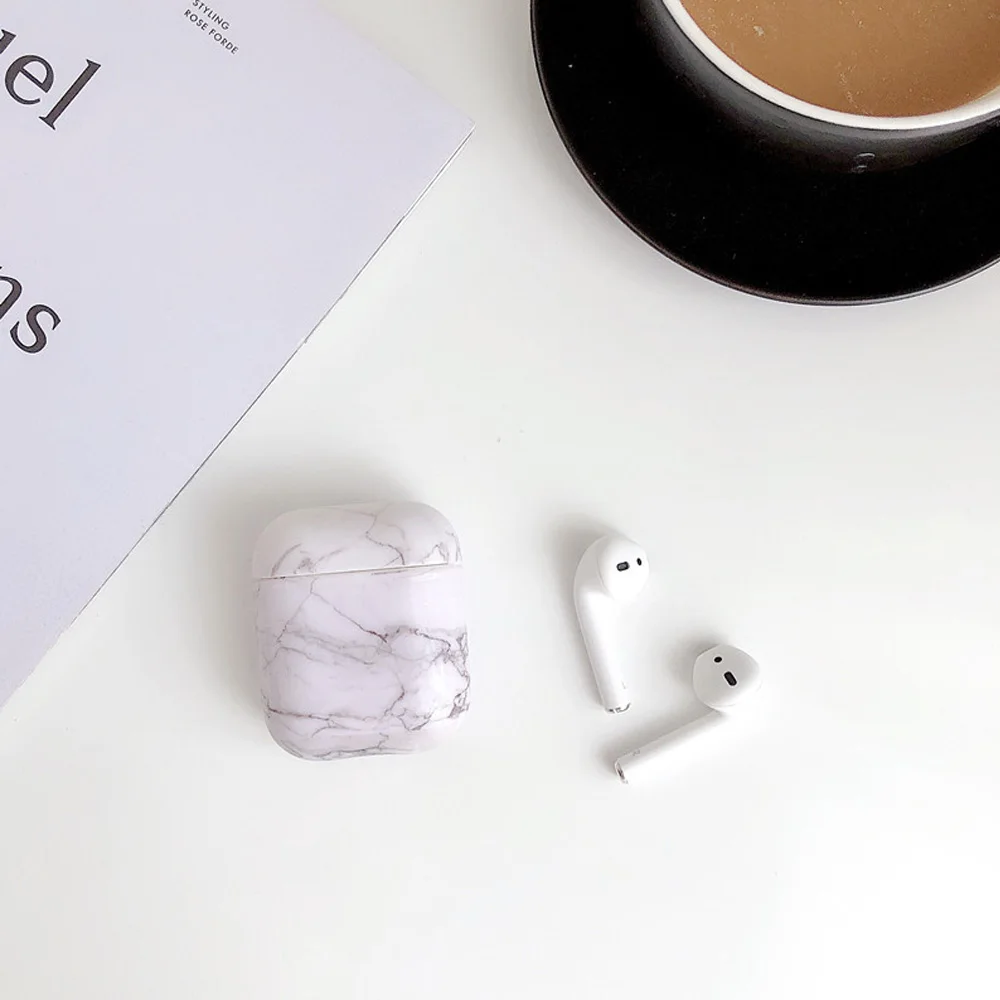 Чехол для наушников Apple Airpods чехол Мраморное прекрасное покрытие для Apple Airpods 2 1 чехол Аксессуары для наушников для Air Pods Box