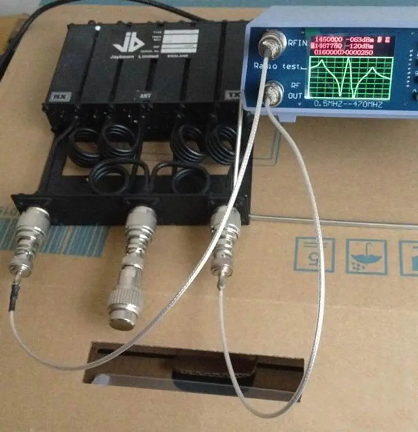 U/V UHF VHF Двухдиапазонный анализатор спектра простой анализатор спектра с w/источник отслеживания 136-173 MHz/400-470 MHz