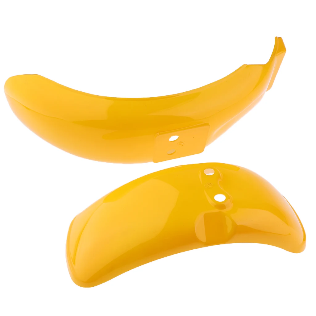 2x Motorcycle Front & Rear Wheel Fender Mudguard for Honda Mini Trail Z50 Z50A Z50J Z50R 50cc Motor Bikes - Yellow
