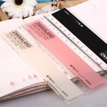 15cm Cute Kawaii Drawing Templates Ruler Plastic Ruler Office School Supplies For Staudent Stationery Gift Color Random