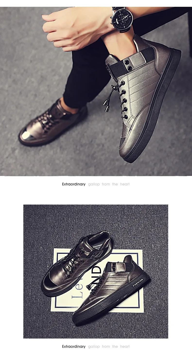 M- Autumn and winter new in the round head trend fashion outdoor sports shoes casual wild comfortable wear lace up men's shoes