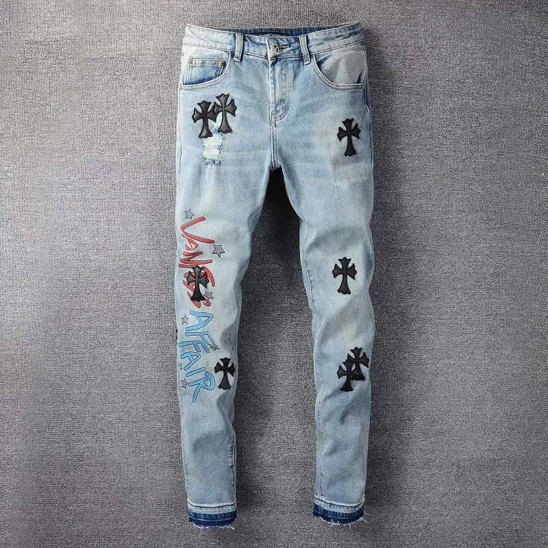 Hip Hop Jeans Men High Street Fashion 