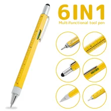Stylo multifonction 6 en 1, outils de Construction, stylo tactique, Gadgets Cool, téléphone portable, écran tactile, pour amélioration de l'habitat ou travail