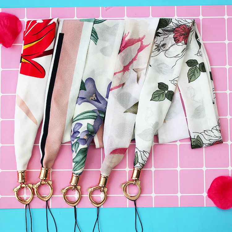 

Fashion Charm Wide Ribbon Phone Strap Neck Lanyard Removable For Keychain ID Card Phone Covers Holder Hang Rope For Girls