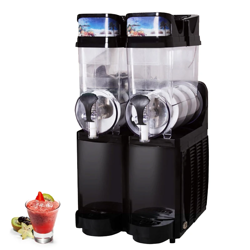 Slushy Machine Double Tank Slush Frozen Drink Smoothie Dispenser Making