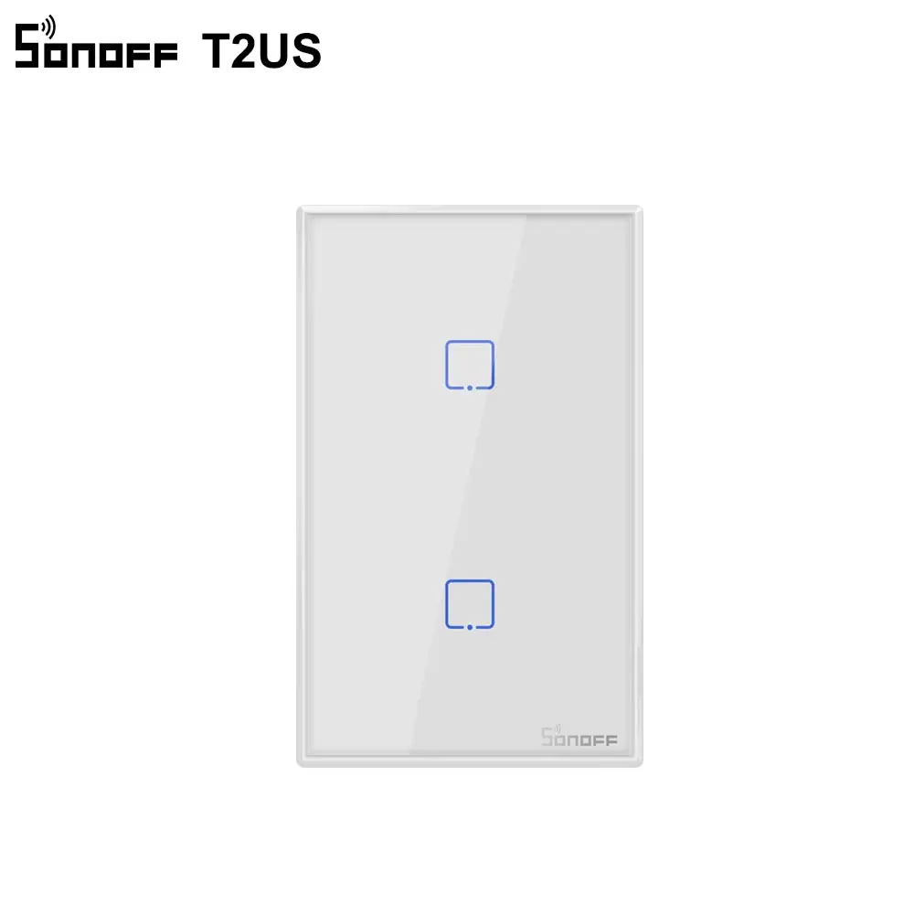 Интеллектуальный выключатель света SONOFF T2US TX Smart Wifi сенсорный настенный светильник переключатель с границы умный дом 1/2/3 433 RF/Голосовое управление/приложение Управление работает с Amazon Alexa