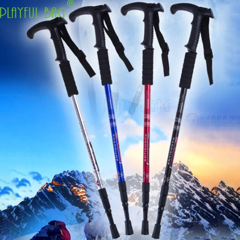 

Профессиональные палочки для альпинизма для любителей активного отдыха с амортизирующими костяшками для пеших прогулок, с прямой ручкой и ...