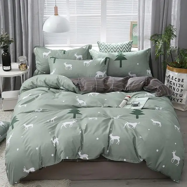 Детское постельное белье авокадо King size, набор одеял с животными и растениями, постельное белье из хлопка для детей - Цвет: 17