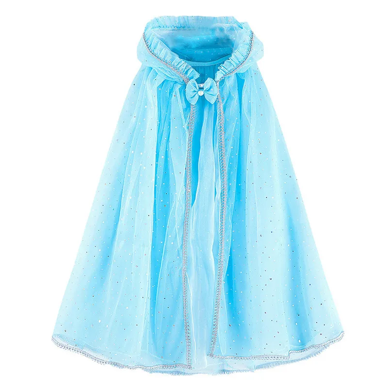 Party ball performance cloak Kids Girls Cosplay Princess Pageant Gown Cape Birthday Party Hooded Cloak #4AA20 (33)