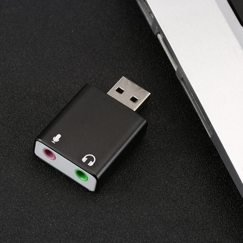 Hifi Magic Voice 7,1 CH звуковая карта USB с 3,5 мм динамиком, разъемами для наушников и микрофона, совместимыми с Windows, Mac