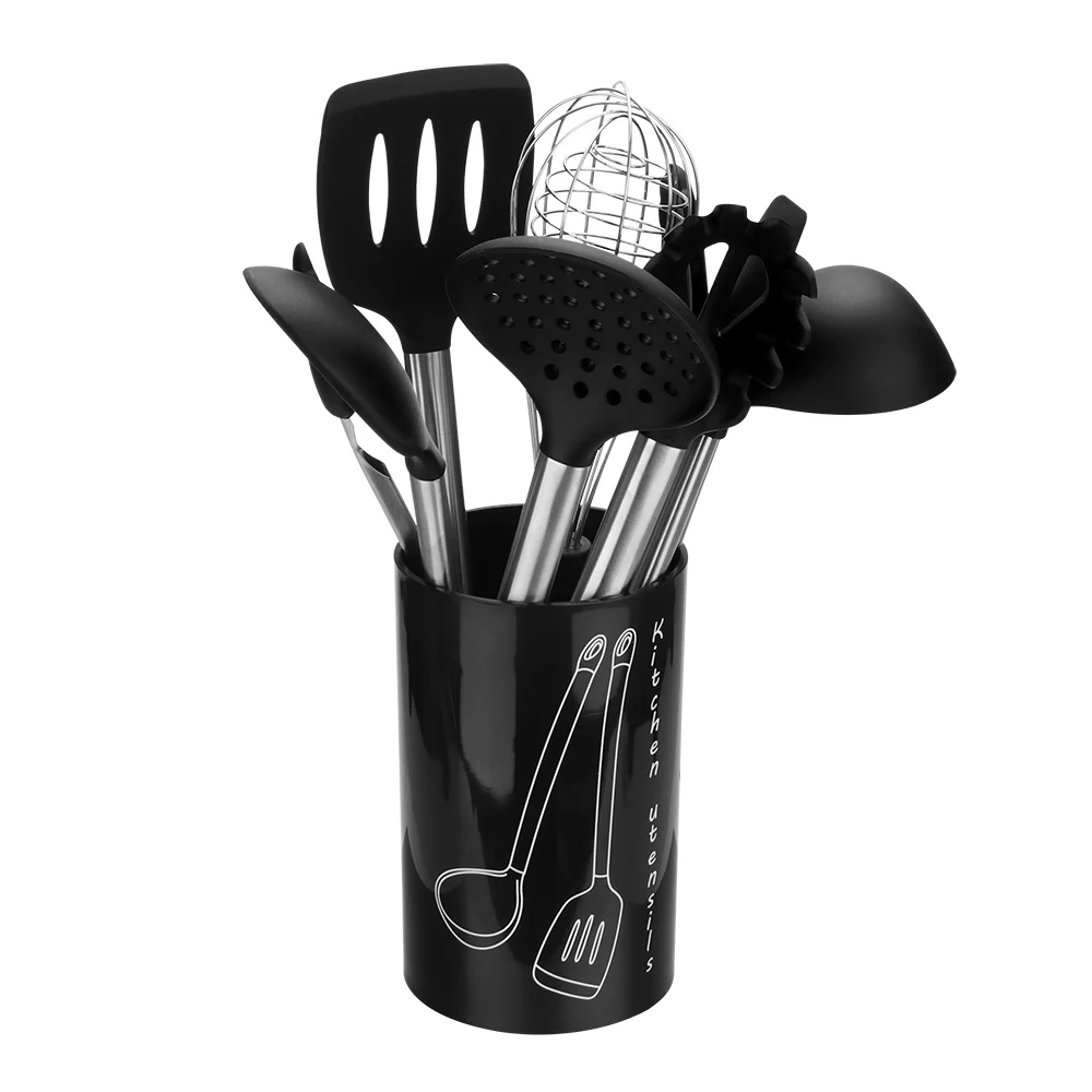 Silicone Kitchen Utensil Nonstick Utensils Cooking Tool Spoon Soup Ladle Turner Spatula Tong Cookware Baking Gadget Accessories