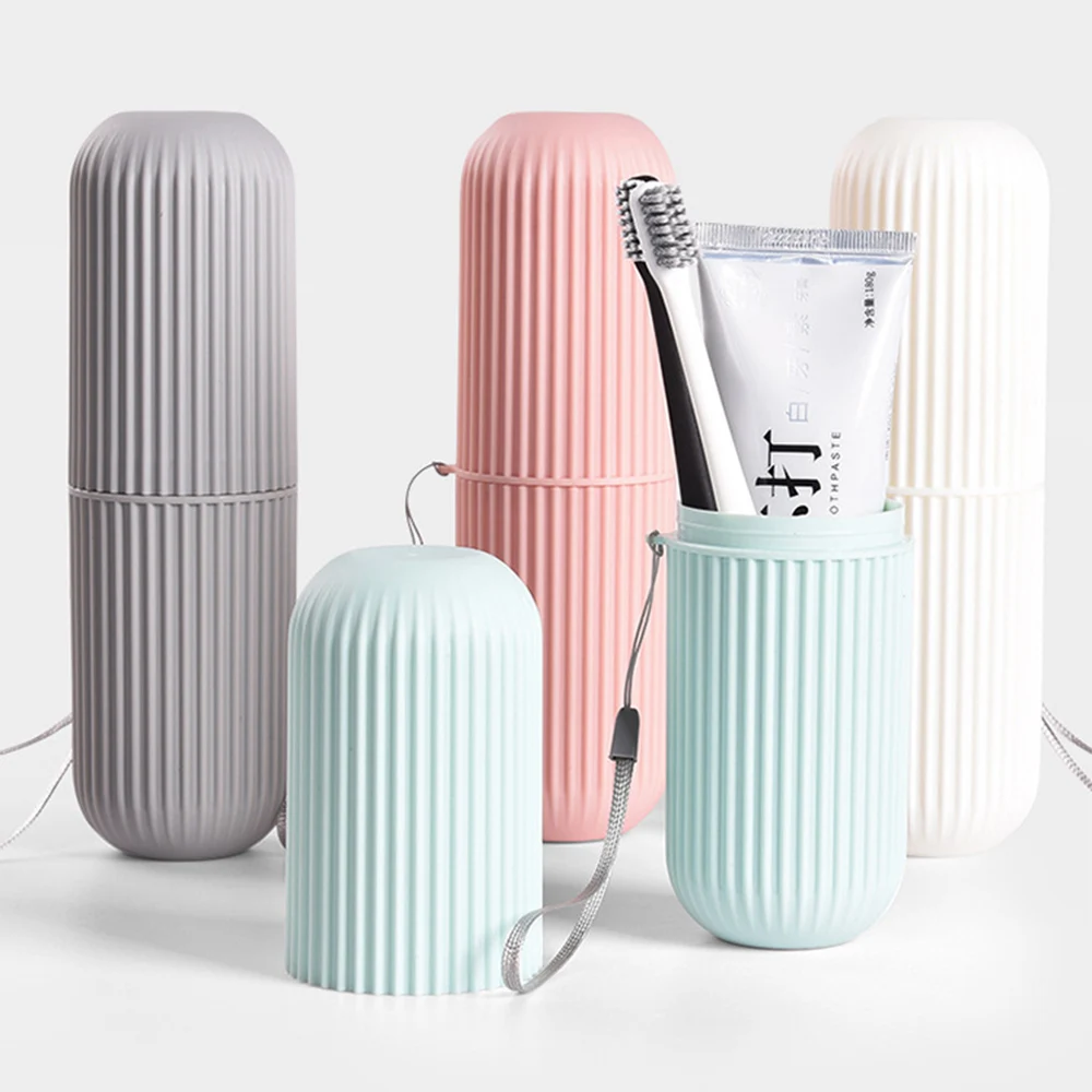 Soporte portátil para pasta de dientes, caja organizadora de almacenamiento para el hogar, taza para viajes al aire libre, accesorios de baño