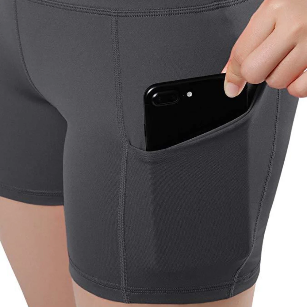 Women Yogas Shorts High Waist Sports Shorts for Men Gym Running woman Skinny Short Pants with Pocket biker shorts casual shorts for men