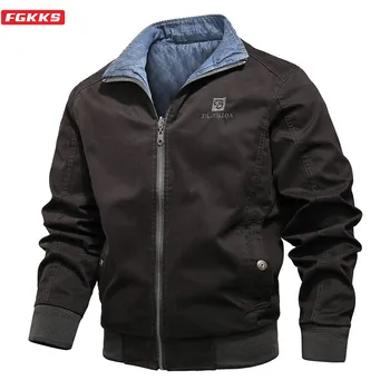 

FGKKS Brand Trend Men Jackets Autumn Winter New Solid Color Wild Men's Jacket Male Casual Comfortable Brand Jacket Coats