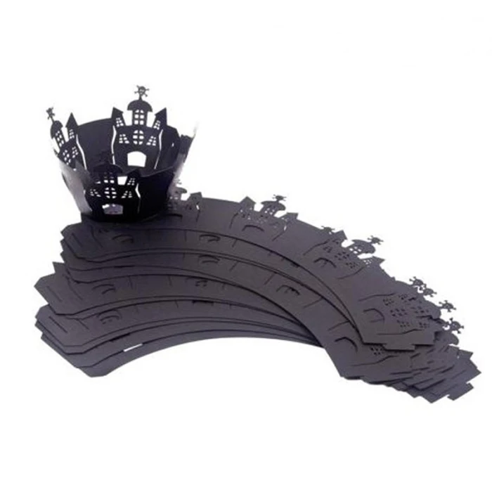25pcs Filigree Artistic Bake Cake Paper Cups Little Vine Lace Cupcake Wrappers Baking Cup Holder PI669