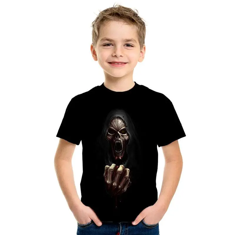 Nuevo Shantou estilo gtico camiseta de los nios 3D impreso Taro nios Топы moda manga corta verano calle ropa de los nios