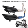 For Honda FORZA 300 2017 2018 2019 Black Exhaust Muffler Vent Tube Front Elbow Link Connect Pipe Motorcycle System