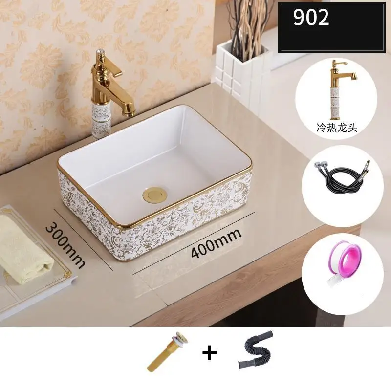 Version F Lavatorio Wastafel Pia Para Banheiro Salle De Bain Wasbak Vessel Bowl Black Sobre Encimera Bathroom Basin Lavabo Sink Washbasin - Цвет: Version F
