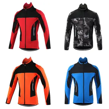 

2019 New Outdoor Sport Riding Outfit Quick-Dry Breathable Long Sleeve Cycling Jacket Windproof Warm Padded Coat Streetwear