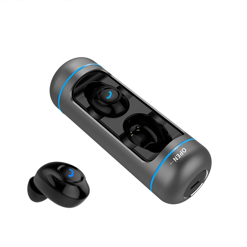 Tws Bluetooth наушники, мини беспроводные наушники audatifonos, наушники-вкладыши, гарнитура с шумоподавлением, гарнитура с микрофоном для телефона - Цвет: Grey Earphone