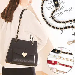 PU Braided Women's Diagonal Span Bag Metal Chain Bag Accessories One-Shoulder Joker Texture All-match Stylish Bag Accessories