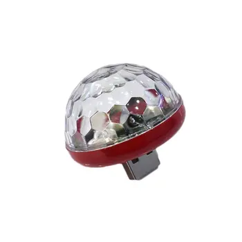 

USB Small Size Magic Ball lamp Touch sensor Freshener Neon Sphere Negative Lon Car Interior Light Sound Music Voice Control