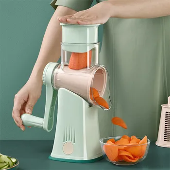 

Kithcen Vegetable Slicer Potato Roller Cutter Stainless Steel Blade Slicer Roller Cutting Machine Food Processor