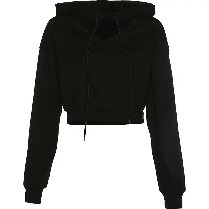 basic black hoodie womens