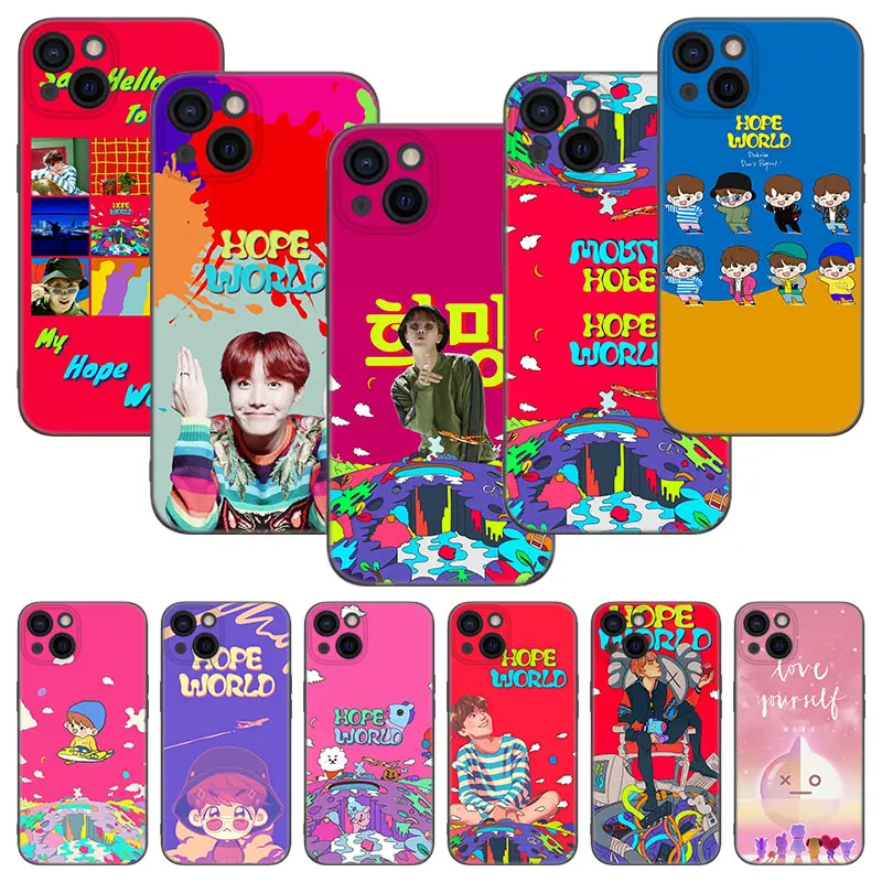 Чехол для телефона Kpop-boys Hope World Apple iPhone 13 12 Mini 11 Pro XS Max XR X 8 7 6S 6 Plus 5S 5 SE 2020 мягкий