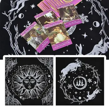 

Tarot Tablecloth High-grade Thick Tarot Divination Cards Table Cloth for Magicians Daily Board Games 49*49CM