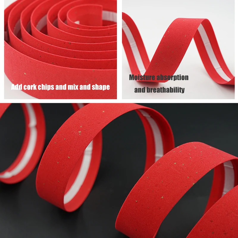 Cycling Bicycle Handlebar Tape EVA Cork dust Belt +2 Bar