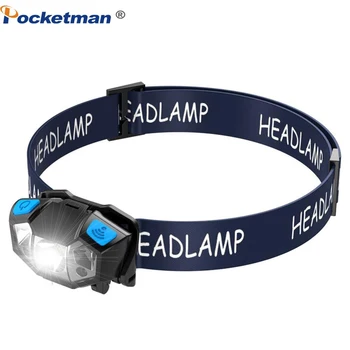 

5000LM Mini Ultra Bright LED Headlamp Motion Sensor USB Rechargeable Head Lamp Headlight For Running, Camping, Hiking & More