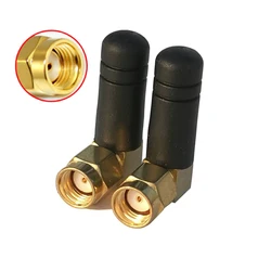 Enhanced WiFi Antenna 3dBi Mini Aerial with RP-SMA Connector (Elbow-2pcs)
