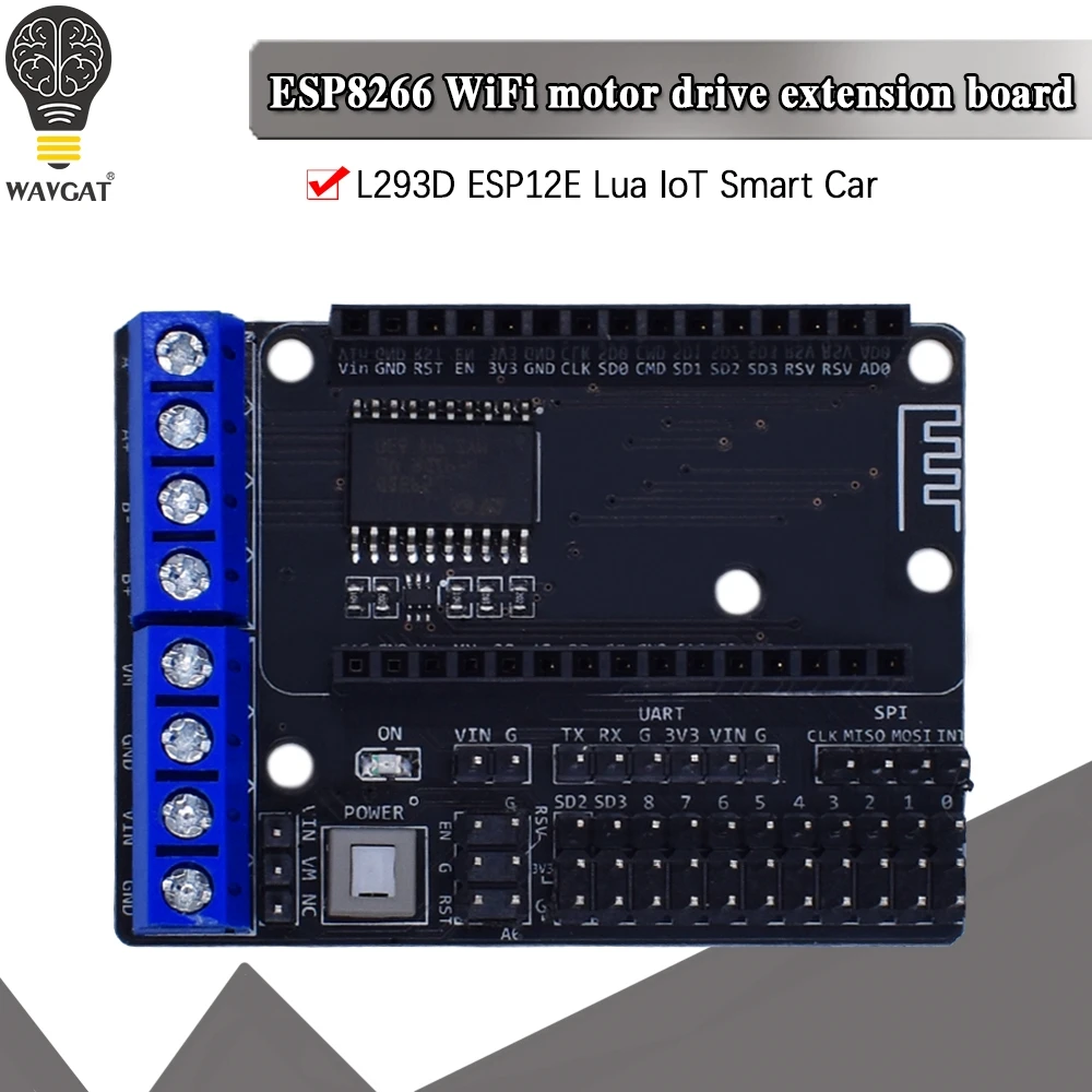 Free Shipping Nodemcu Motor Shield Board L293d For Esp12e From Esp8266