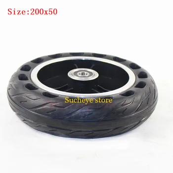 

Lightning Delivery 200x50 Solid Wheel Explosion-proof Electric Bike Scooter Tyres 8 Inch Motorcycle Solid Tires Bee Hive Holes